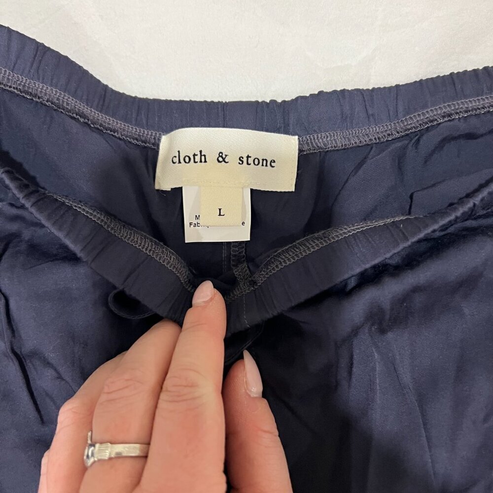 🏷 *NWT* Anthropologie Cloth & Stone Draped Joggers - Effortless Comfort & Style - Picture 4 of 11